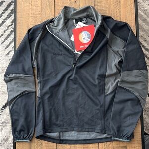 Marmot Evolution Half Zip Black/Lava Jacket - Size Small